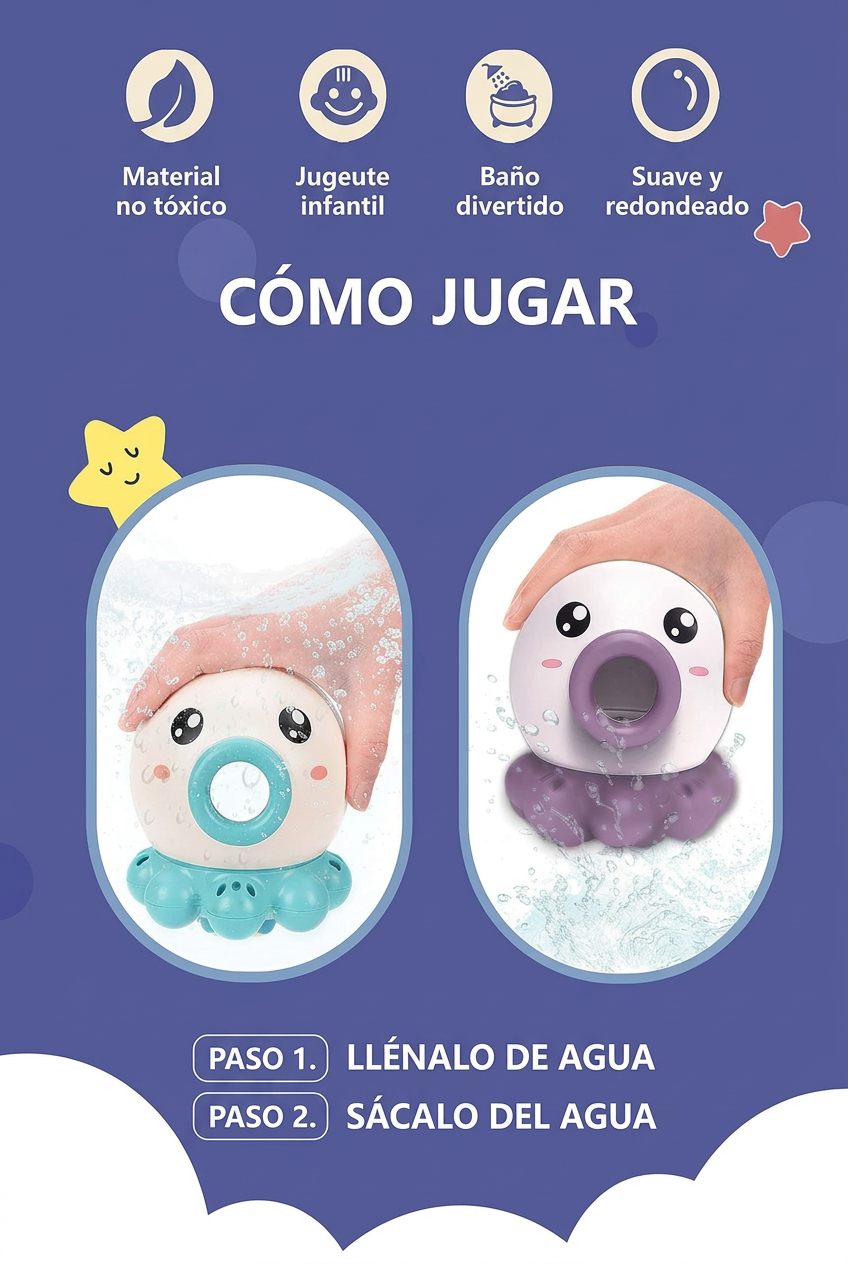 Cómo llenar el pulpo de agua y levantarlo, instrucciones en español