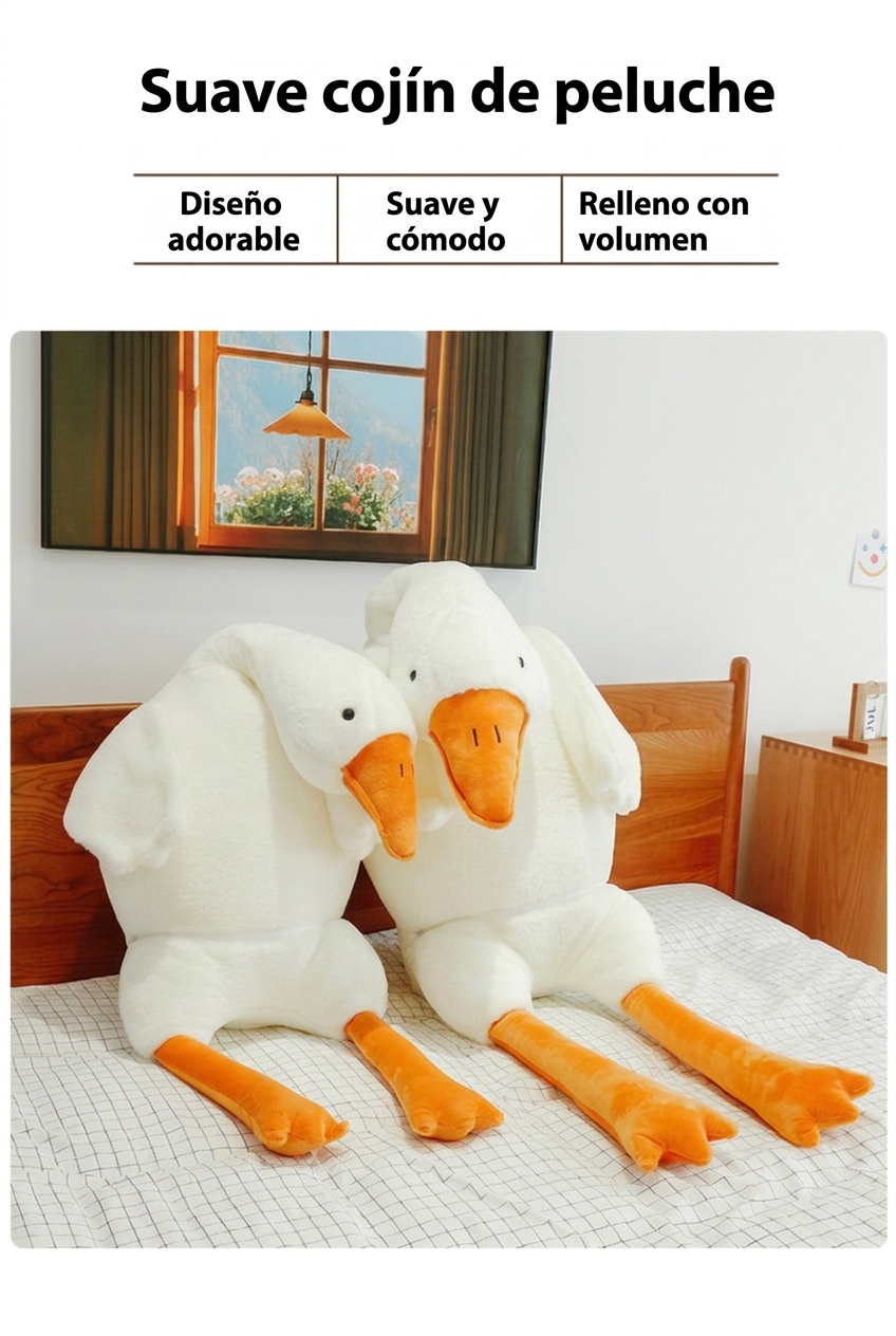 Cojines de ganso de peluche suaves y cómodos